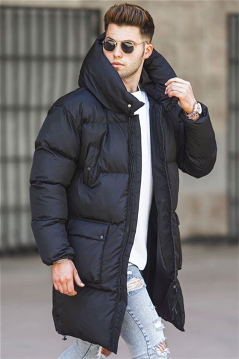 Madmext Men's Puffer Coat - Black #307737