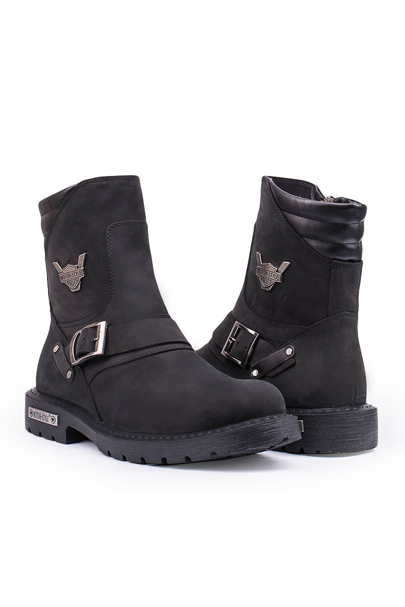 Marwells muške čizme od prirodnog nubuka - crne 2021083434