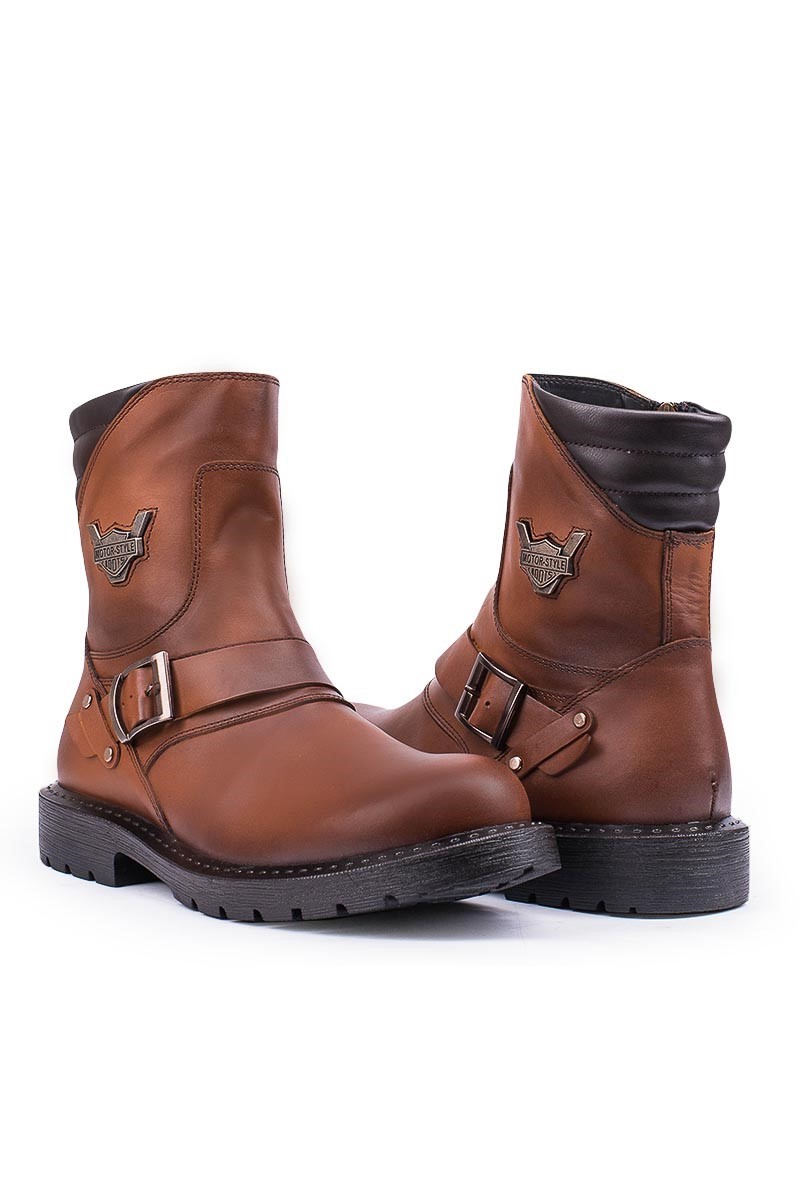 Marwells muške čizme od prave kože - smeđe 2021083432