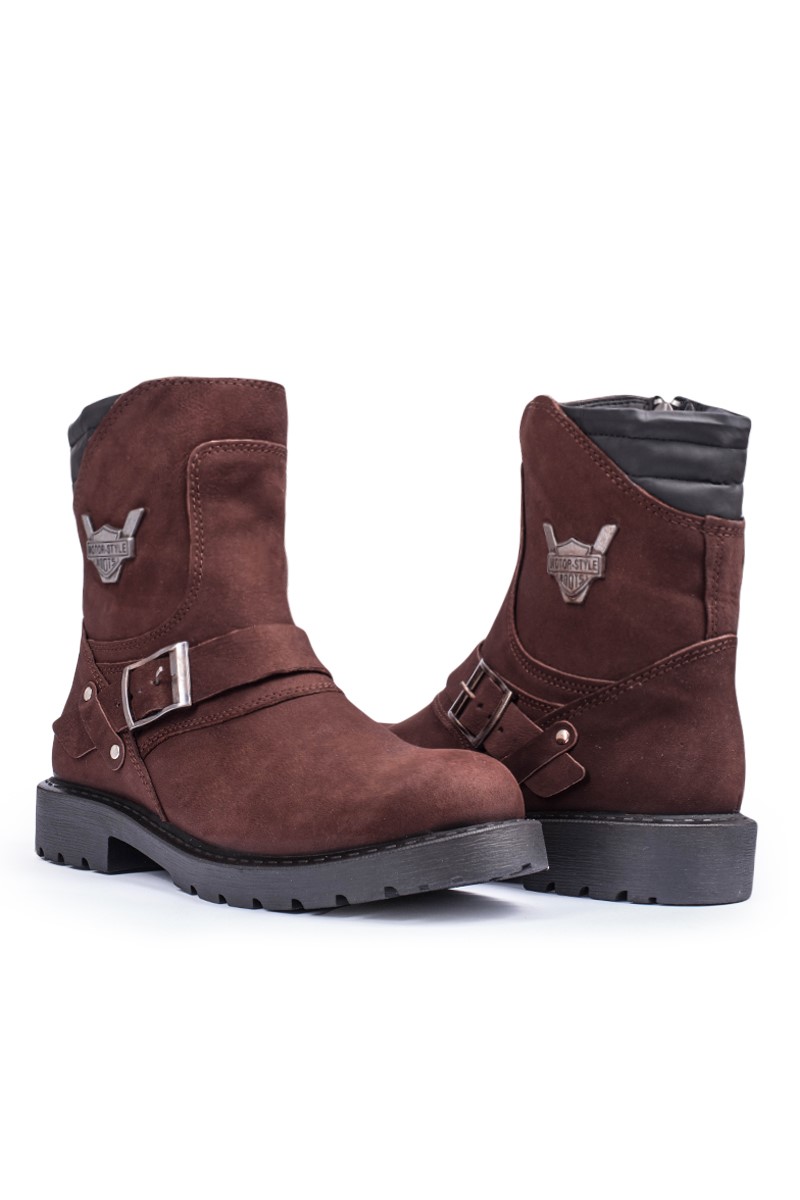 Marwells Men's Natural Nubuck Boots - Dark Brown 20210835699