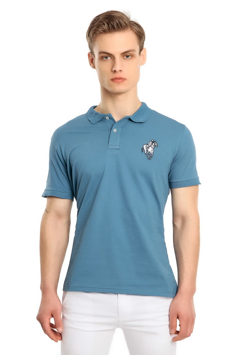 GPC Polo Męski T-shirt - Niebieski 21156869