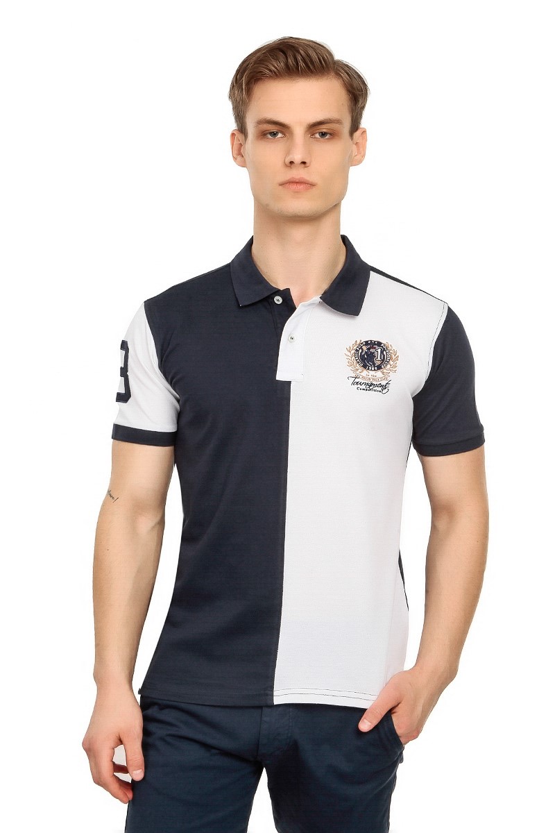 GPC Polo Męski T-shirt - Biały / niebieski 21156893