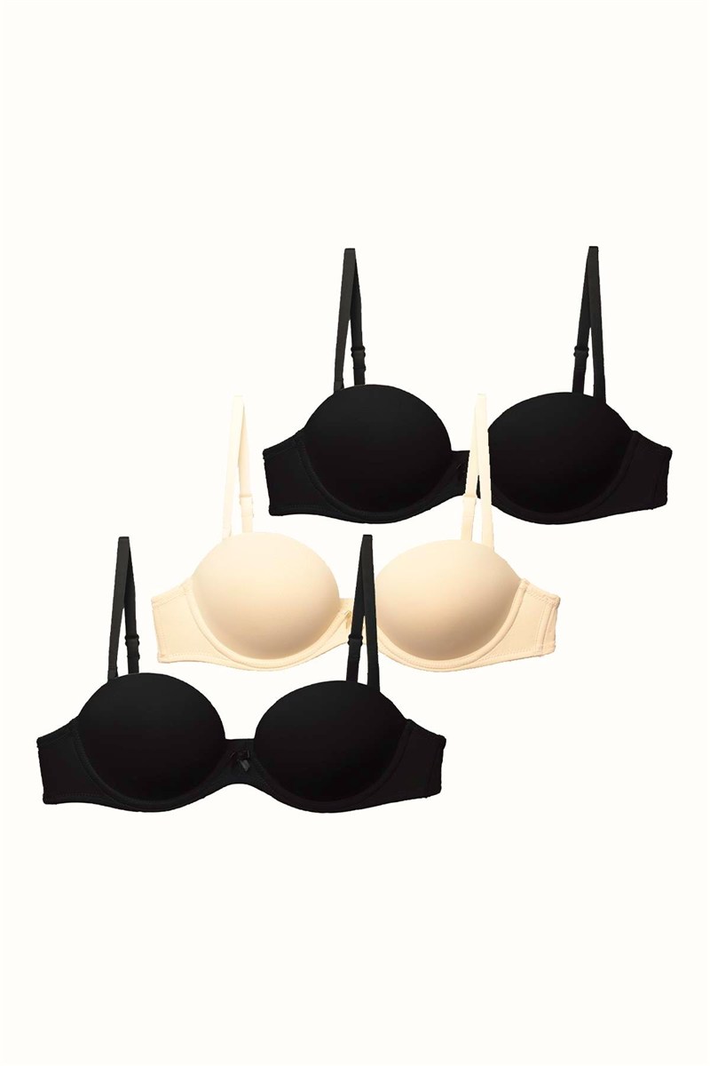 3-Pack Double Push-Up Strapless Bra C37040  #451781