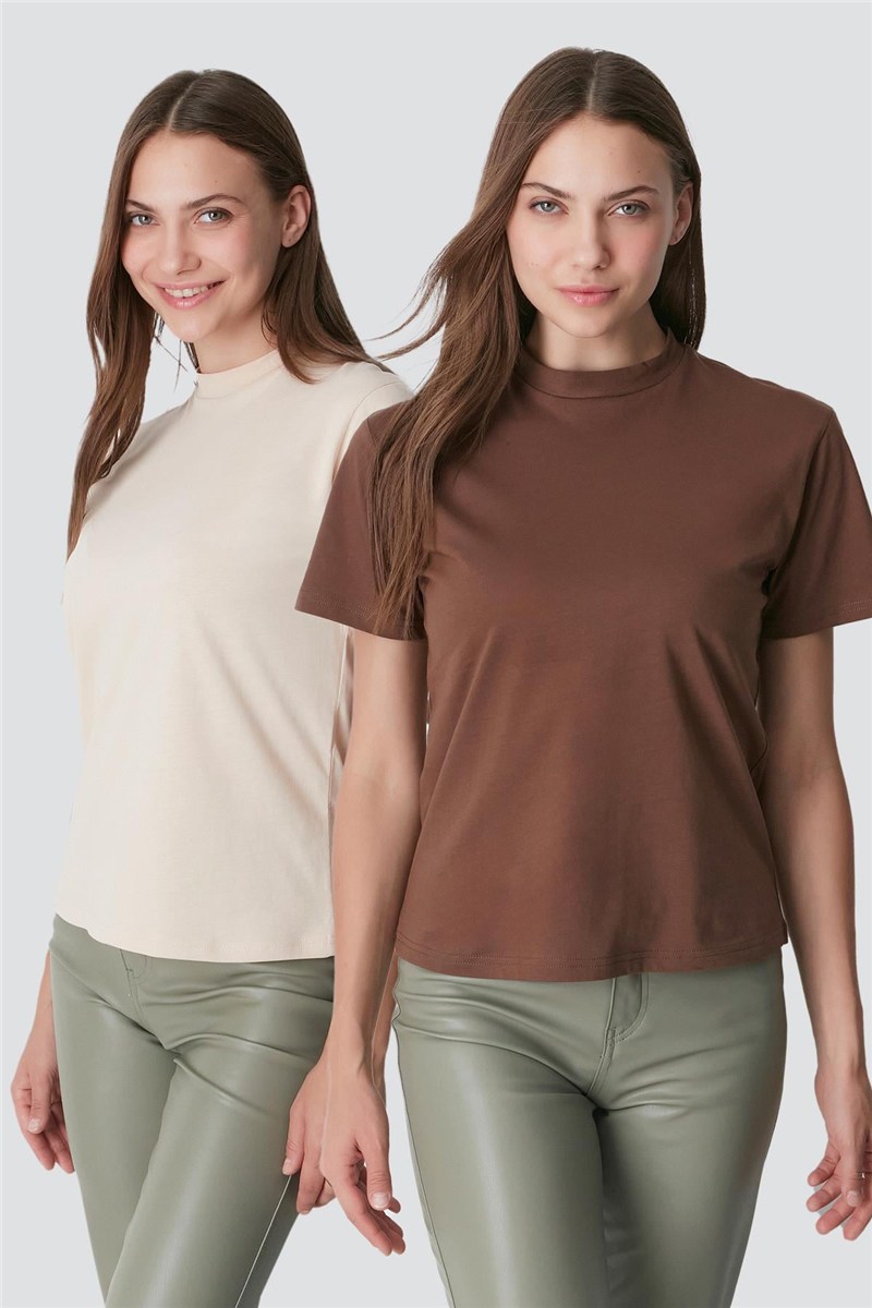 Crew Neck Short Sleeve 2-Pack Basic T-Shirt 957  #451408
