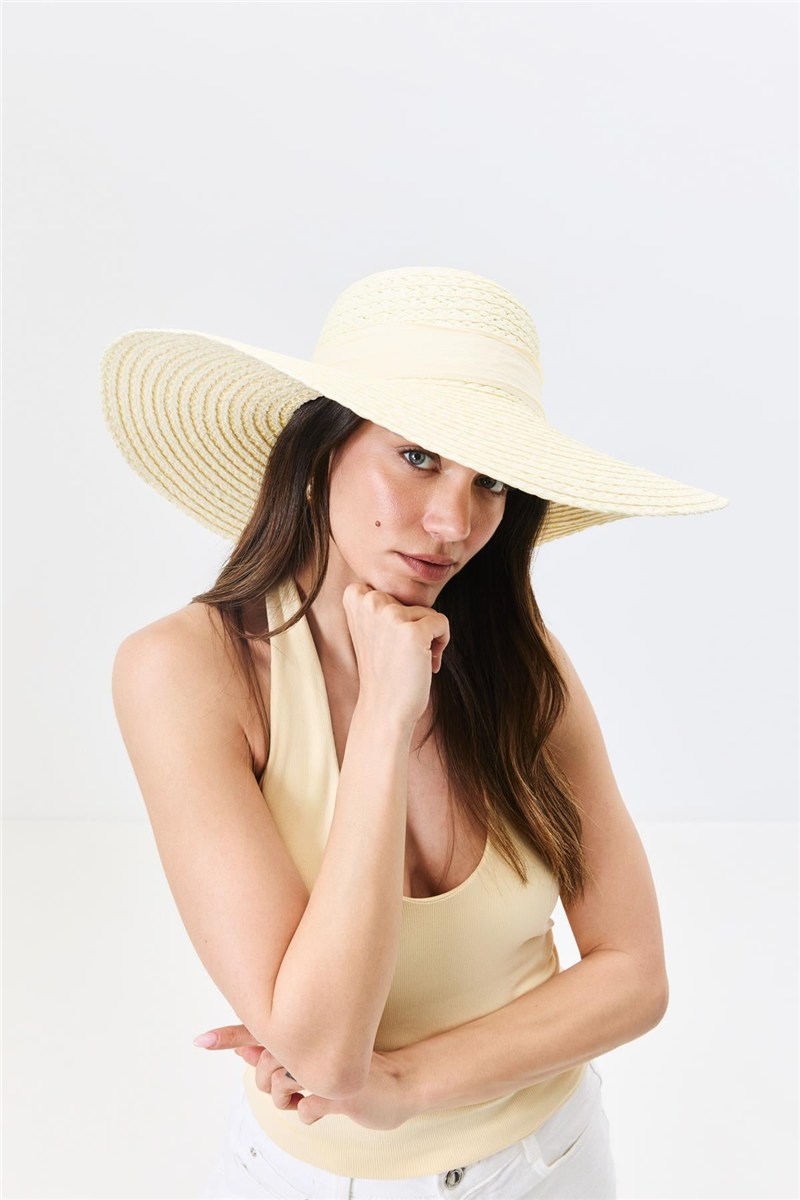 Wide Brim Straw Beach Hat Y25730-16  #451928