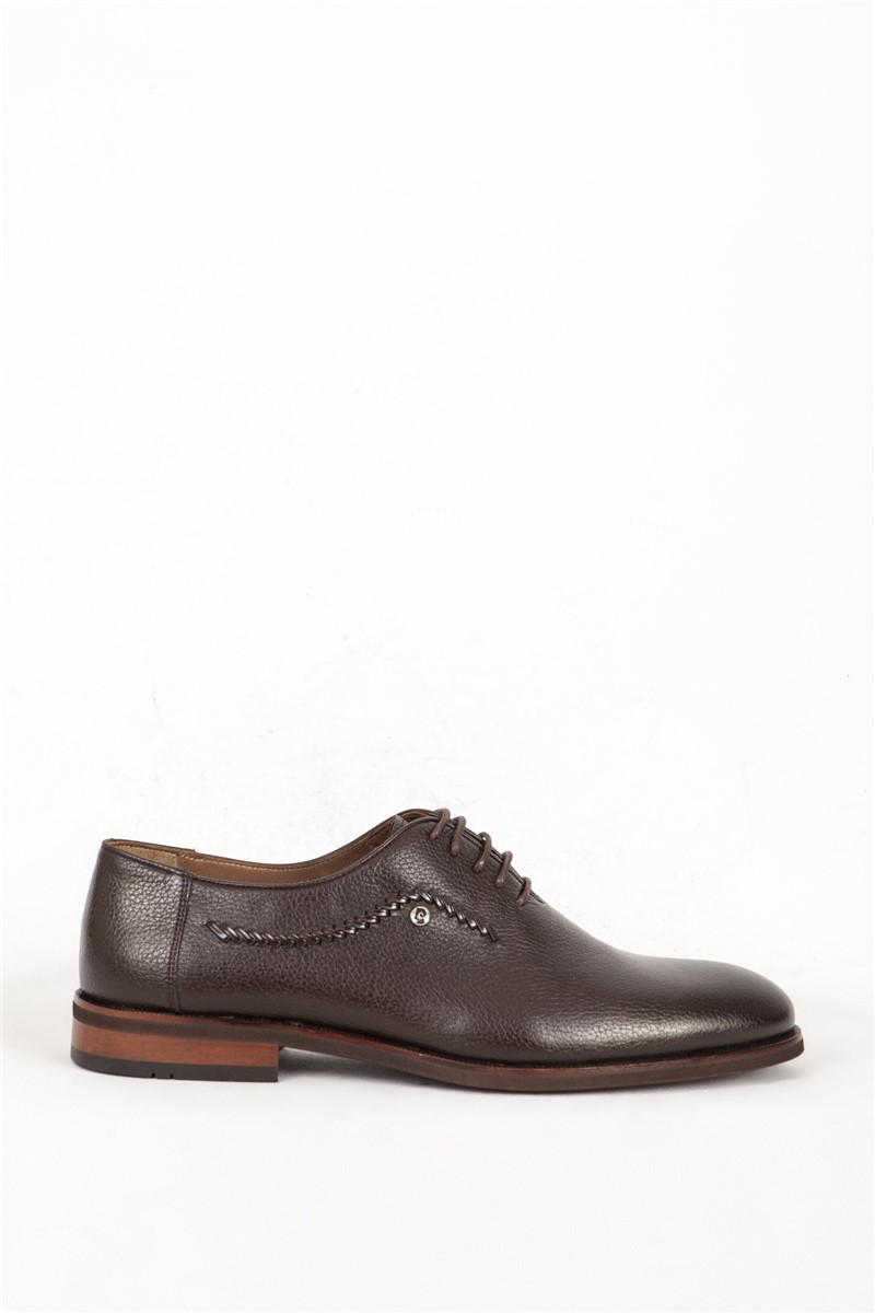 Men's Genuine Leather Formal Shoes 104H04 - Brown #382049