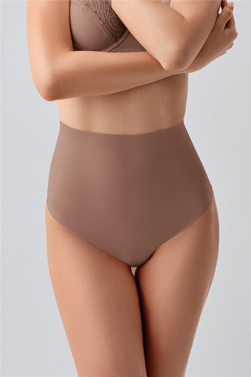 High-Waisted Laser-Cut Seamless Thong C19206   #452332
