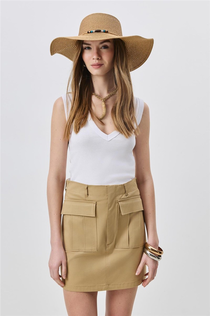 Wide Brim Straw Beach Hat Y25730-03  #451889