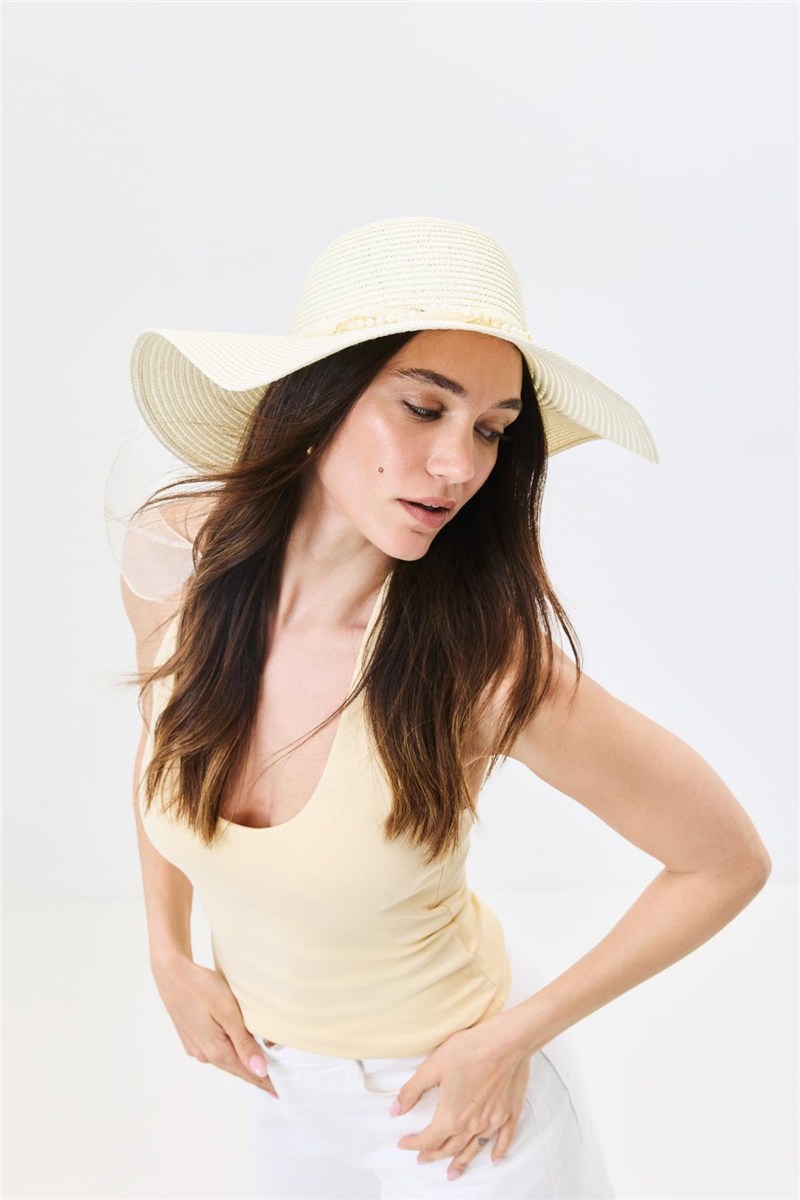 Wide Brim Straw Beach Hat Y25730-09  #451905