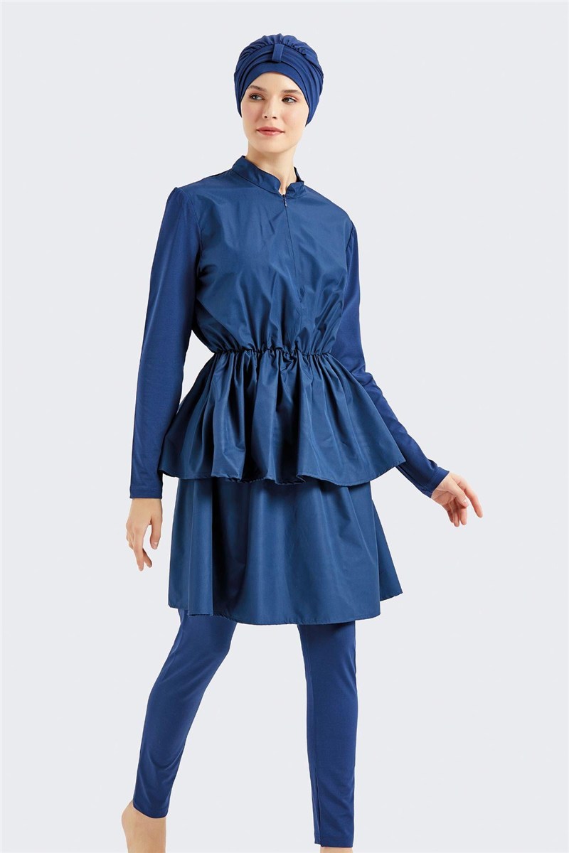 Fully Covered 4-Piece Pleated Modest Swimwear C14122  #451253