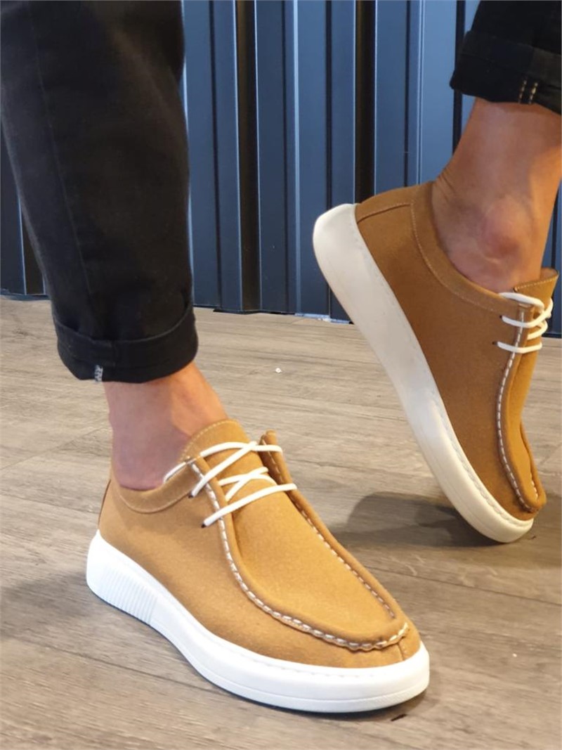 Pánske šnurovacie topánky SLW-170 - Taba #382103