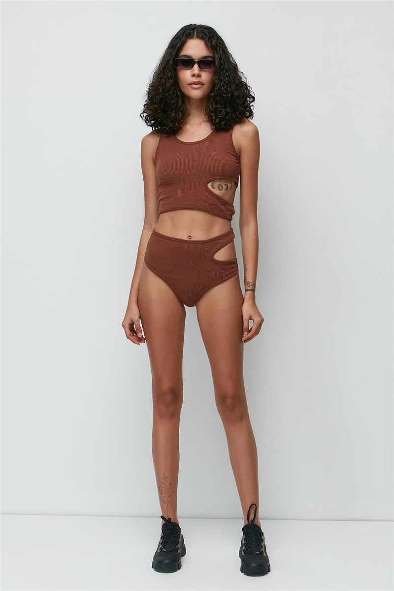 C&City Ribbed Low-cut Crop Panty Set 9135  #451174