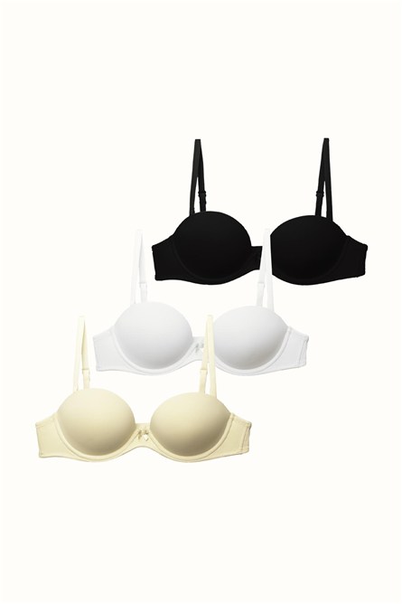 3-Pack Double Push-Up Strapless Bra C37040  #451780