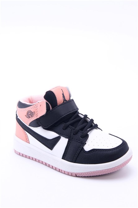 Детски спортни обувки с велкро закопчаване 7169 - Пудра #360656