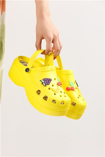 Women's Clog Slippers HSM-21 - Yellow #361093