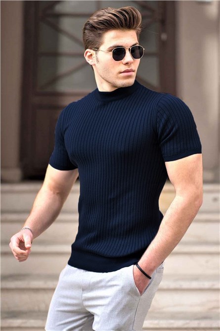 Madmext Men's T-Shirt - Navy Blue #288308