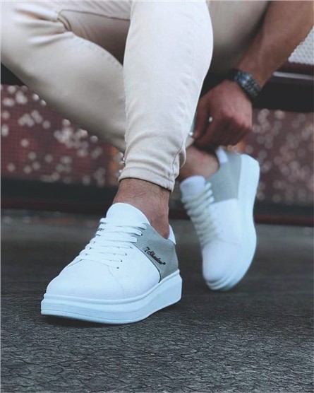 Men's Casual Shoes SLW-151 - White with Gray #365040