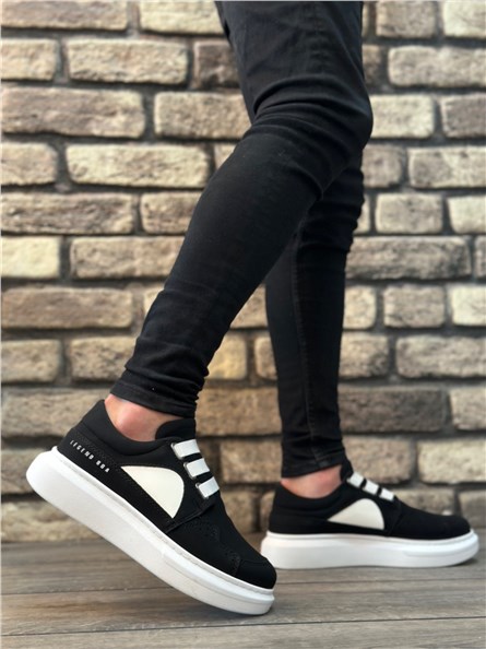 Men's Casual Shoes BA0302 - Black with White #401989