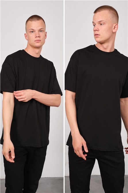 Men's Bicycle Neck 2-Pack Oversize Basic T-Shirt 991  #451390