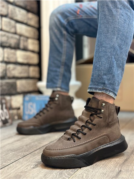 Men's Athletic Lace Up Boots BA0321 - Brown #412926