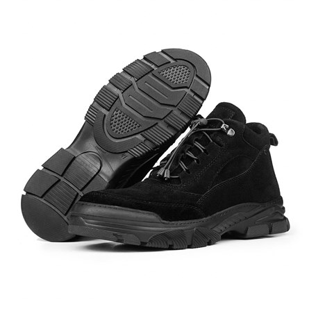 Ducavelli Men's Real Suede Boots - Black 