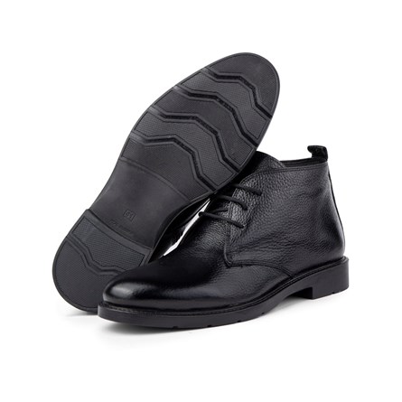 Ducavelli Men's Genuine Leather Boots - Black 