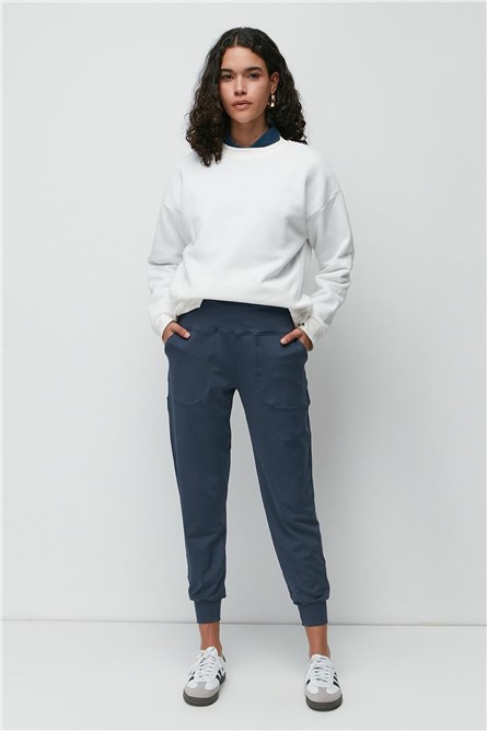 High-Waisted Cuffed Jogger Sweatpants 811  #451177