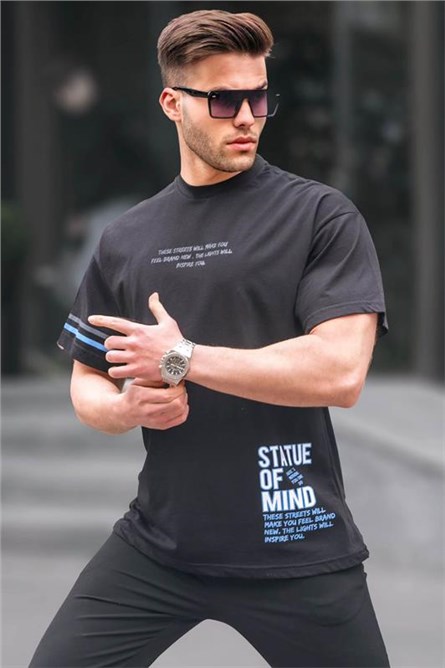 Men's Regular Fit T-Shirt 6087 - Black #394831