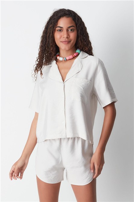Short Sleeve Shirt and Shorts Set 9148  #451364