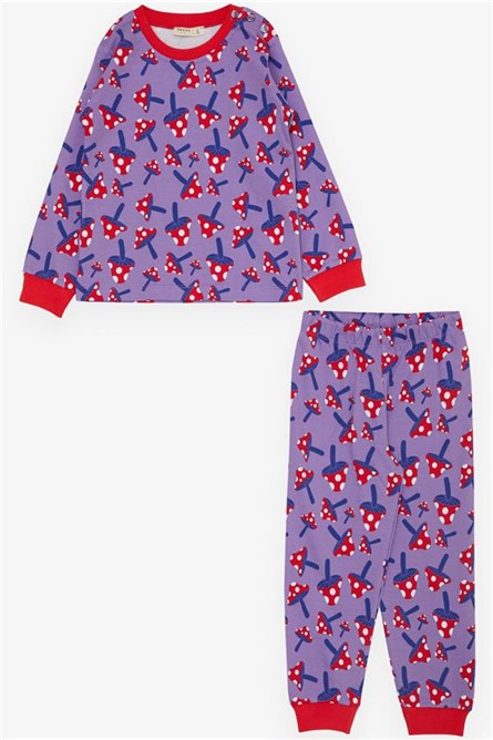 Детска пижама за момиче - Лилава #410501