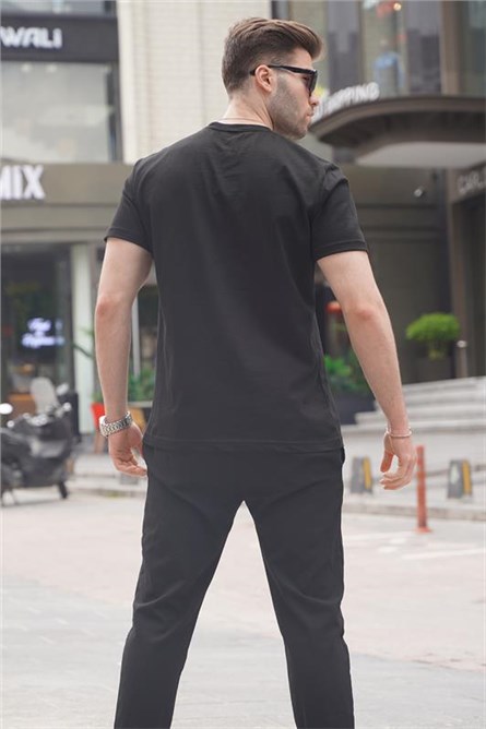 Men's Regular Fit T-Shirt 6131 - Black #395156
