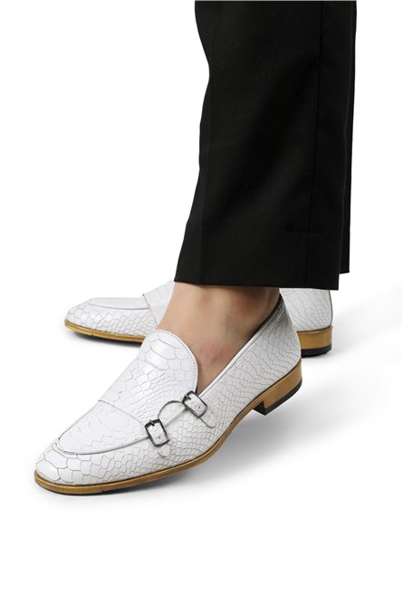 GERARDINO Men's Classic Genuine Leather Shoes White 2004