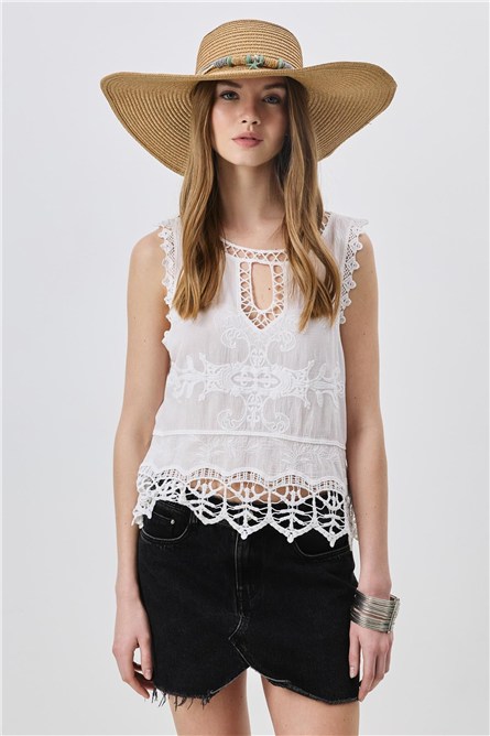 Wide Brim Straw Beach Hat Y25730-14  #451922