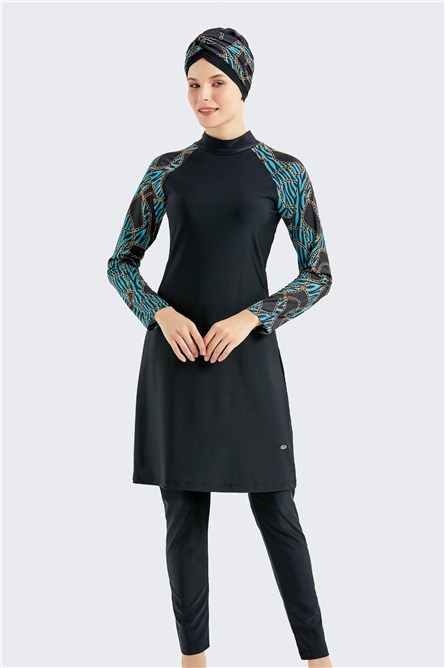 Full Covered 4-piece Modest Swimwear C14020  #451287