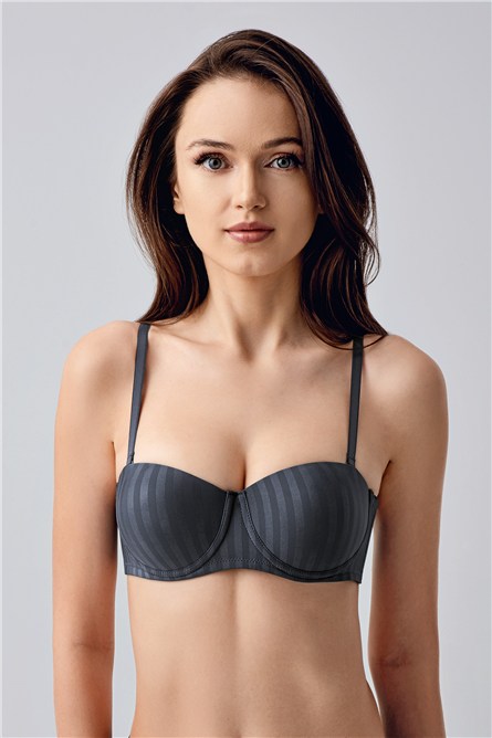 Non-Padded Strapless Bra - Lightweight Underwired Support Brassiere - Style C17051  #452346