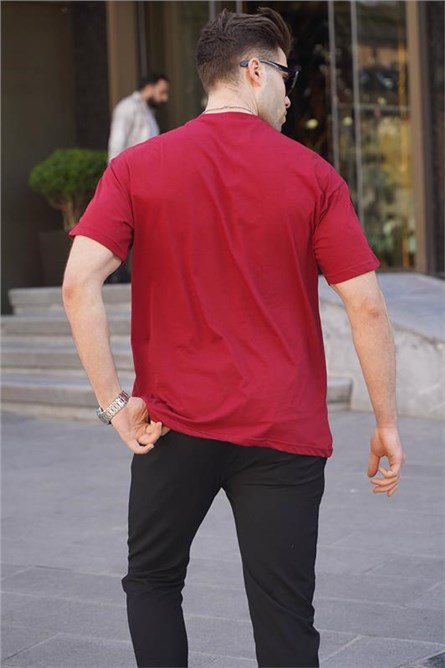 Men's Over Fit T-Shirt 6111 - Burgundy #394897