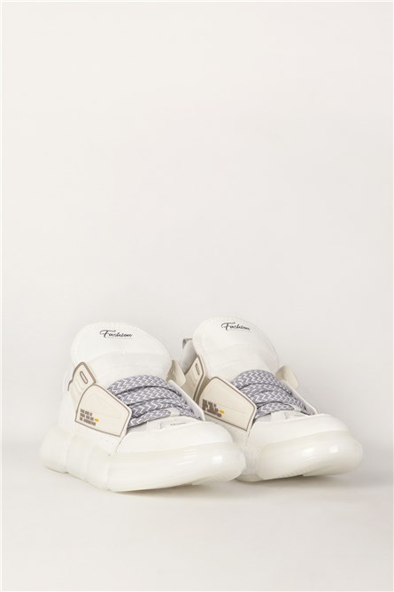 Men's Sports Shoes 17256 - White #388873