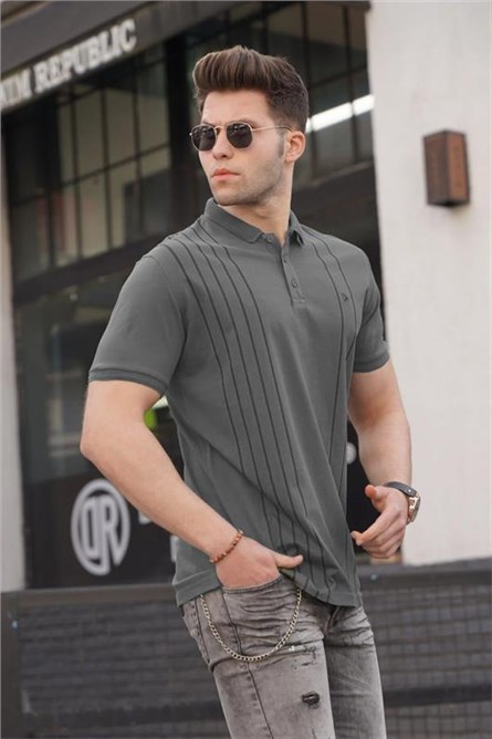 Men's 5822 Collar T-Shirt - Smoke Gray #395276