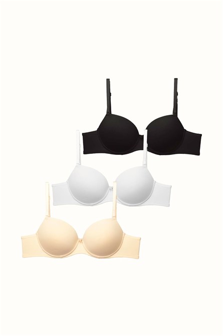 3-Pack Push Up Knitted Bra C37020   #451772