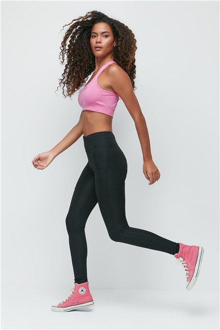 Pocketed High Waist Long Sports Leggings  #451179