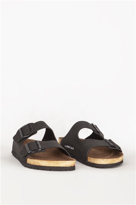 Unisex Slippers 503 001 Z - Black #387994