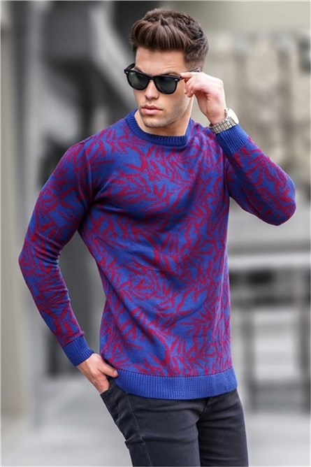 Men's Knitted Sweater 5767 - Blue #334336