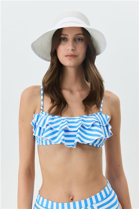 Straw Beach Hat with Visor Y25730-27  #451947