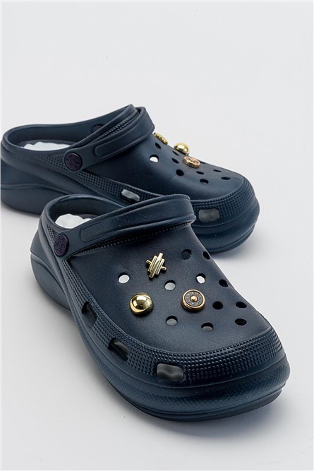 Women's Clog Slippers - Dark Blue #381771