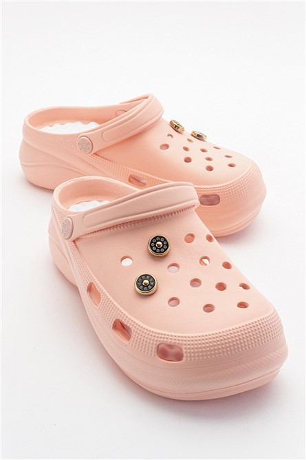 Women's clog type slippers - Powder Color #382801