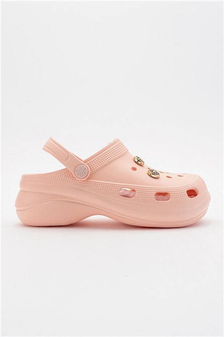 Women's clog type slippers - Powder Color #382801
