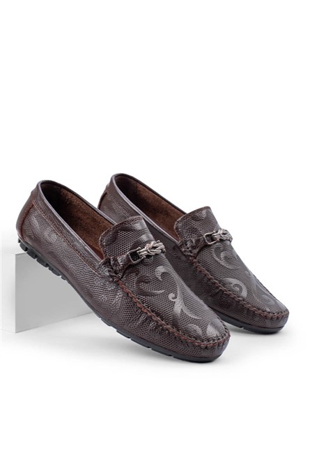 ALEXANDER GARCIA Men's Genuine Leather Loafers - Dark Brown 20230321111