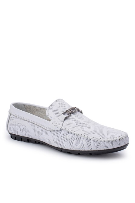 ALEXANDER GARCIA Pánske mokasíny z pravej kože – biela 20230321109