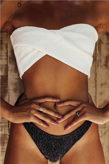 Swimsuit - White with black # 310264