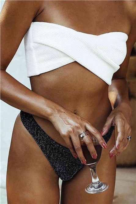 Swimsuit - White with black # 310264